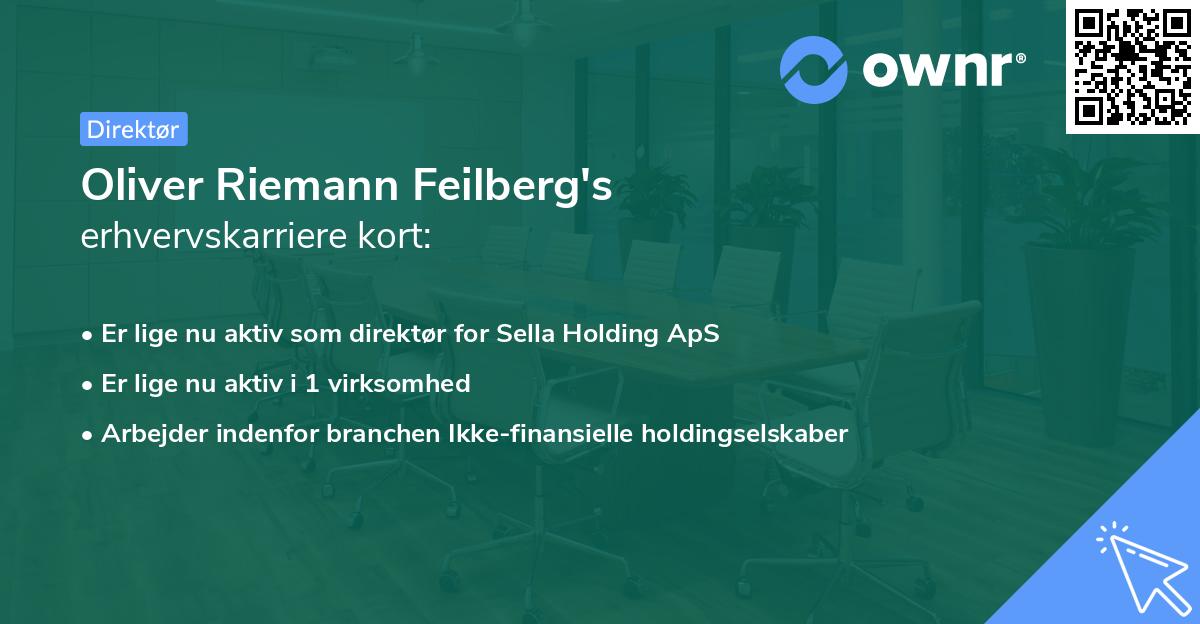 Oliver Riemann Feilberg's erhvervskarriere kort