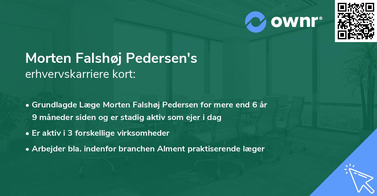 Morten Falshøj Pedersen's erhvervskarriere kort