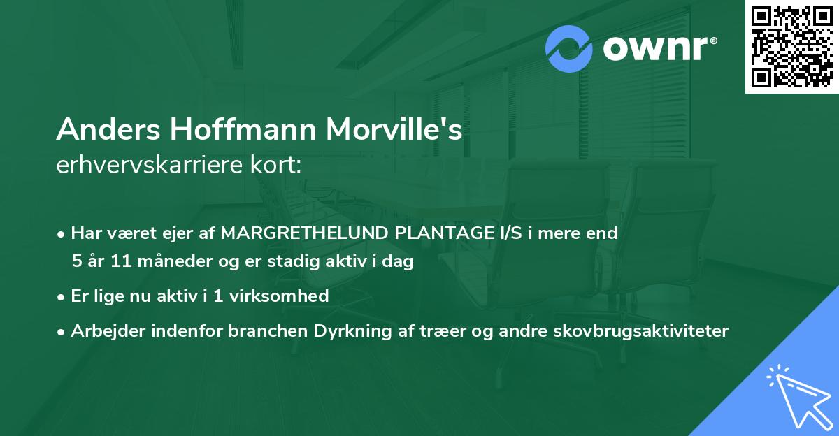 Anders Hoffmann Morville's erhvervskarriere kort