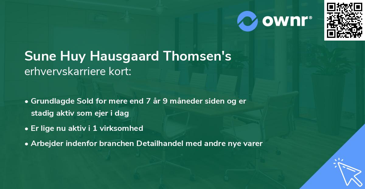 Sune Huy Hausgaard Thomsen's erhvervskarriere kort