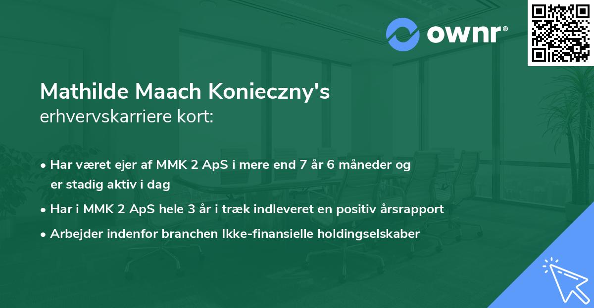 Mathilde Maach Konieczny's erhvervskarriere kort