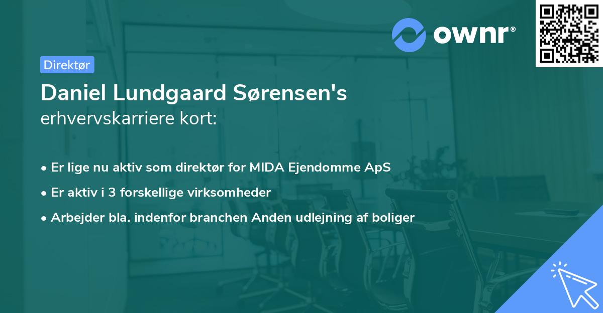 Daniel Lundgaard Sørensen's erhvervskarriere kort