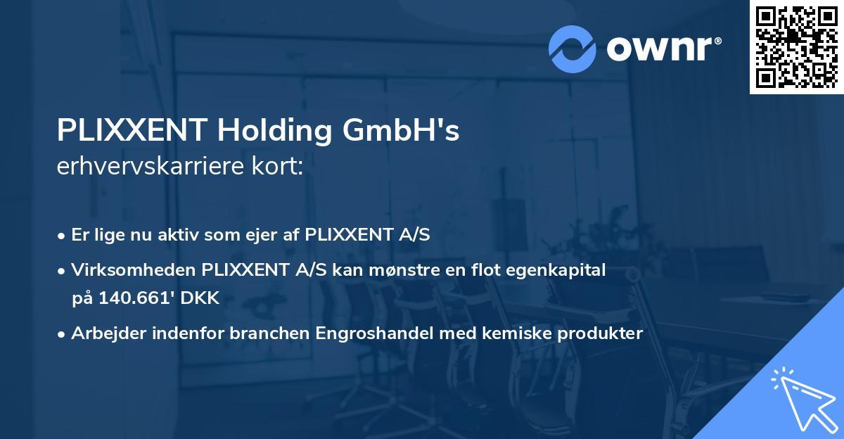 PLIXXENT Holding GmbH's erhvervskarriere kort