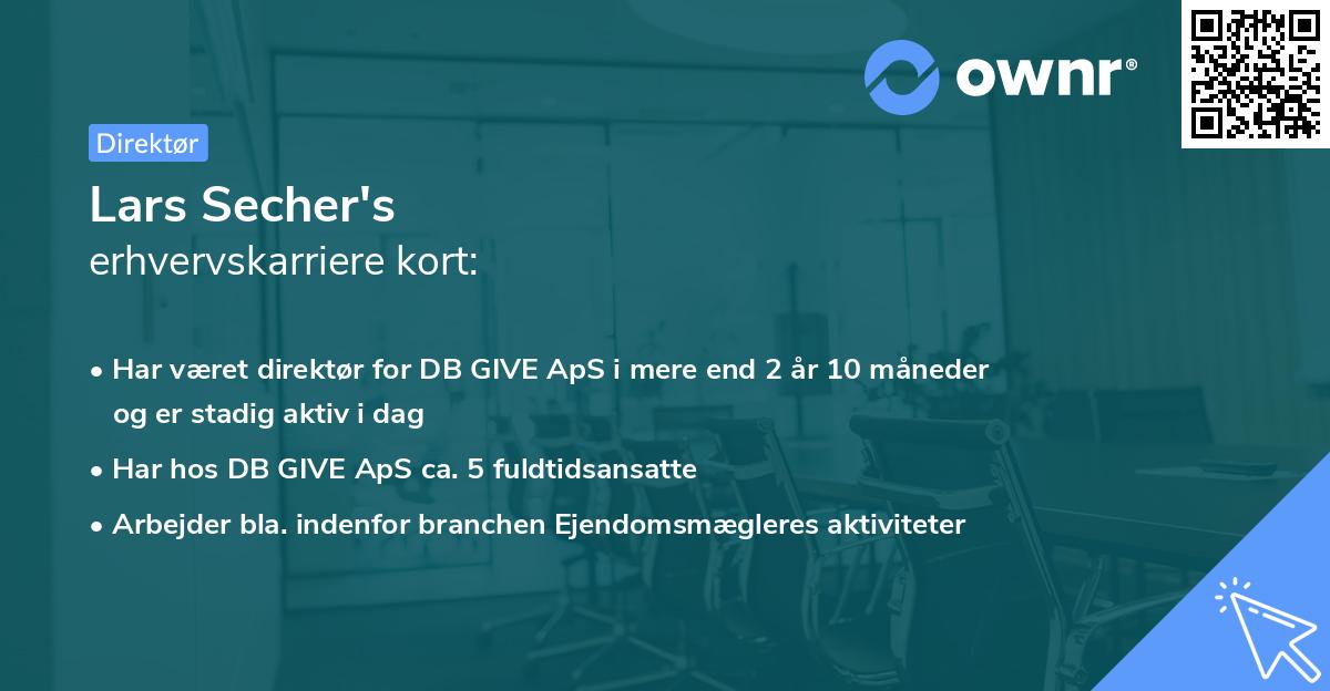 Lars Secher's erhvervskarriere kort