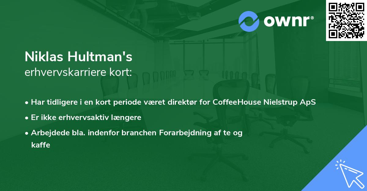 Niklas Hultman's erhvervskarriere kort
