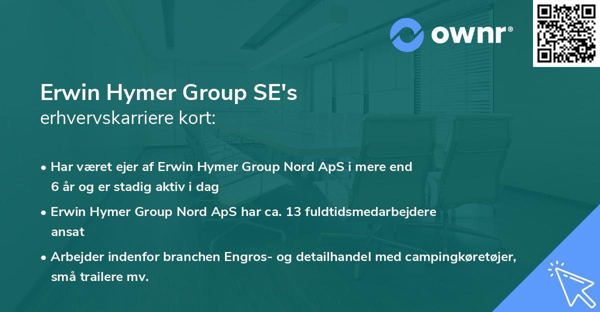 Erwin Hymer Group SE's erhvervskarriere kort