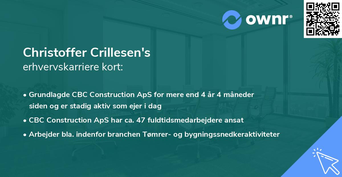 Christoffer Crillesen's erhvervskarriere kort