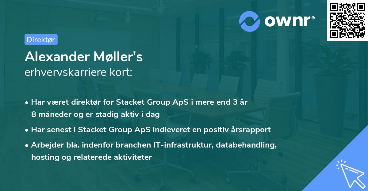 Alexander Møller's erhvervskarriere kort