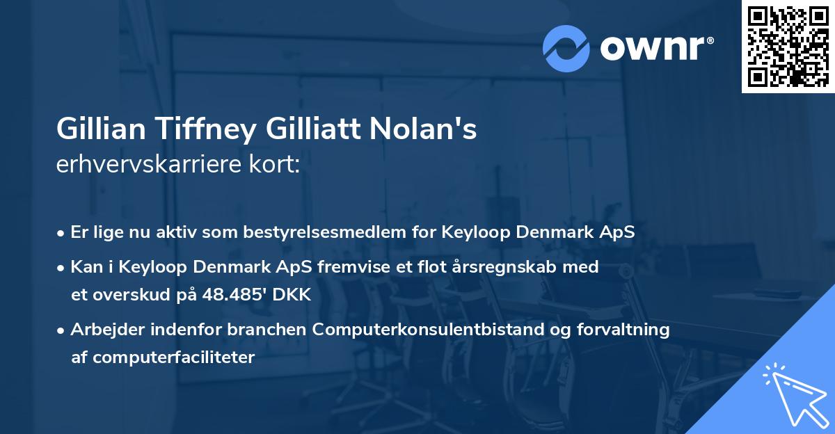 Gillian Tiffney Gilliatt Nolan's erhvervskarriere kort