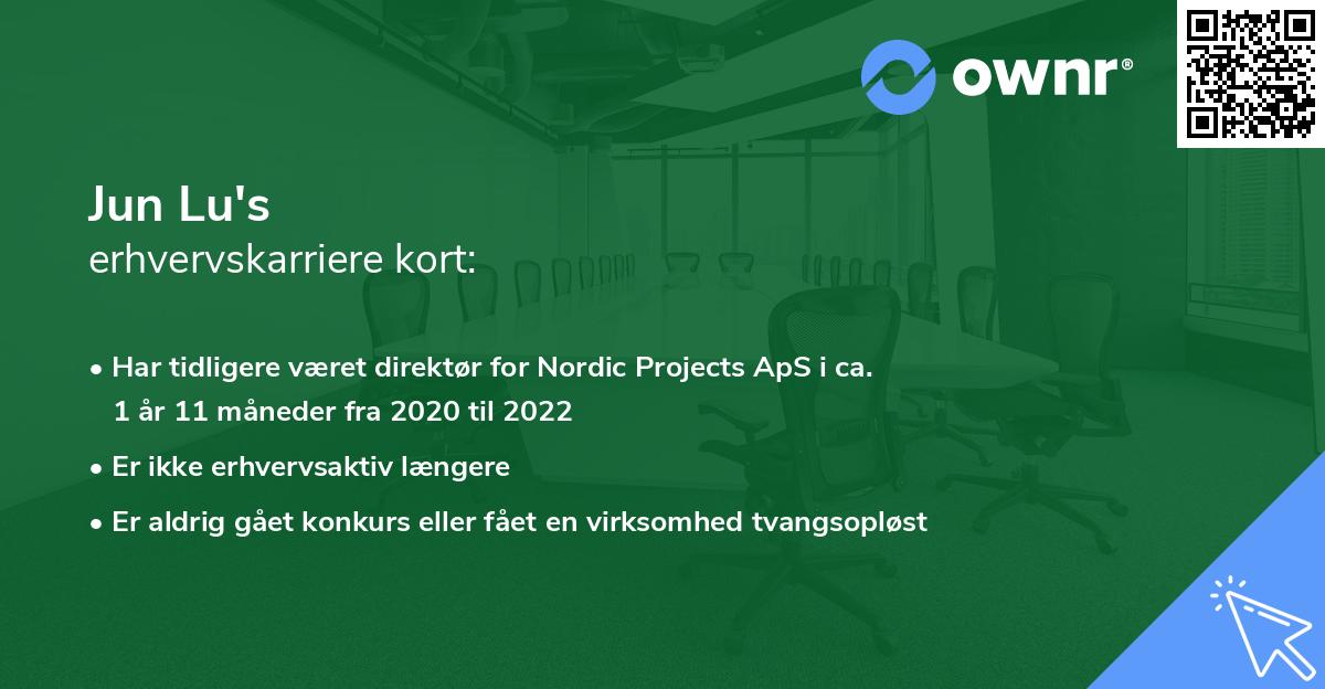 Jun Lu's erhvervskarriere kort