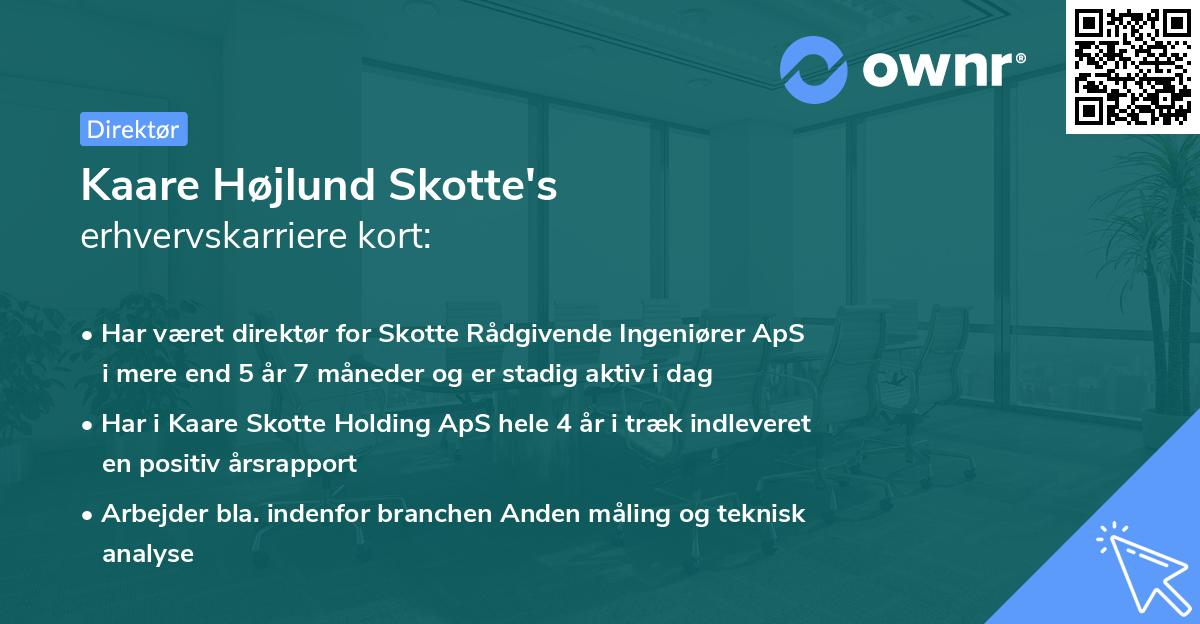 Kaare Højlund Skotte's erhvervskarriere kort