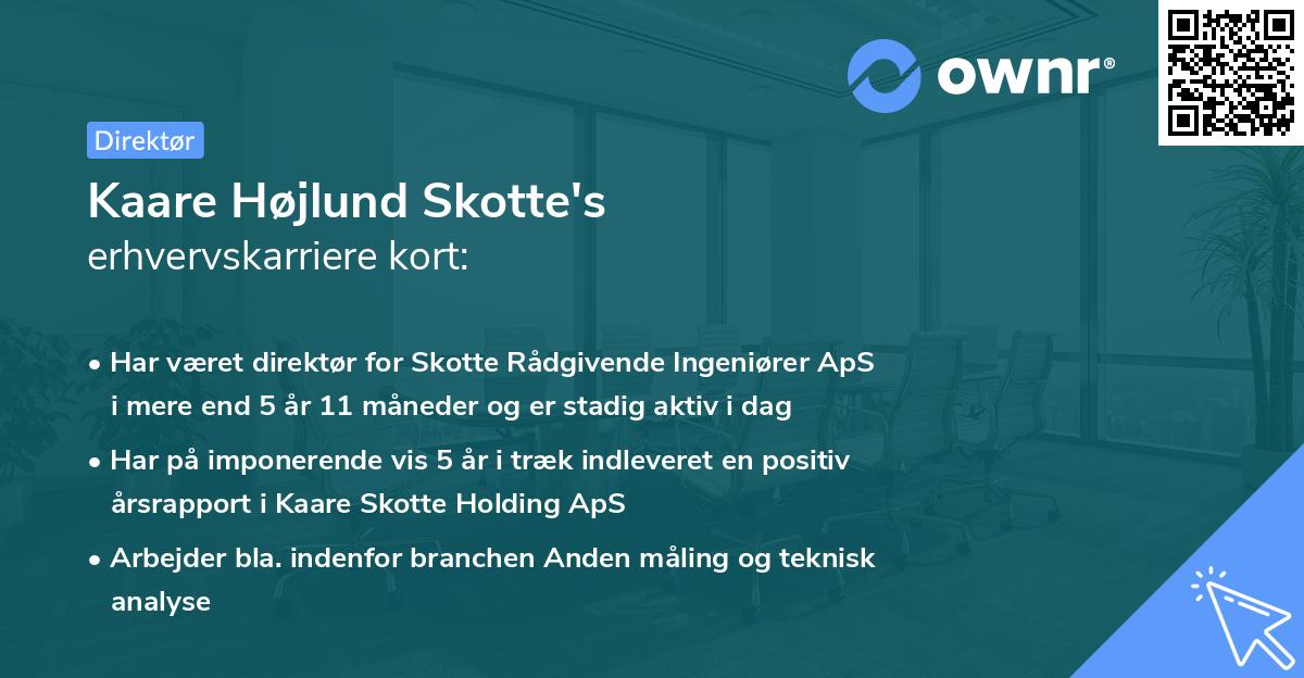 Kaare Højlund Skotte's erhvervskarriere kort
