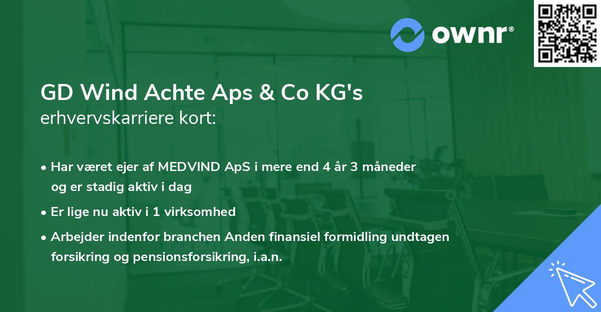 GD Wind Achte Aps & Co KG's erhvervskarriere kort