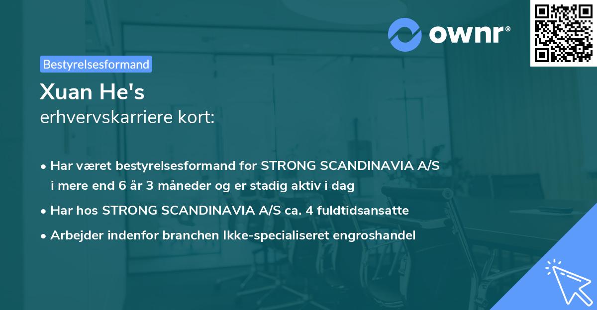 Xuan He's erhvervskarriere kort