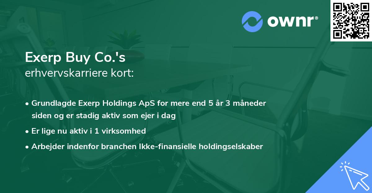 Exerp Buy Co.'s erhvervskarriere kort