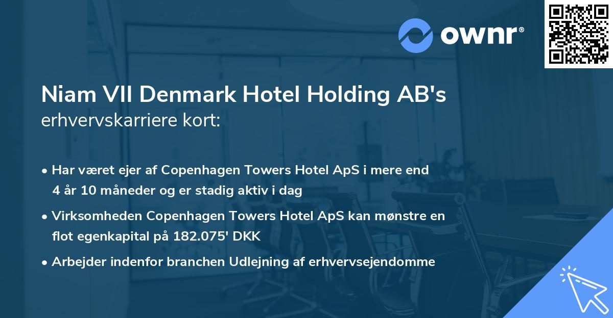Niam VII Denmark Hotel Holding AB's erhvervskarriere kort