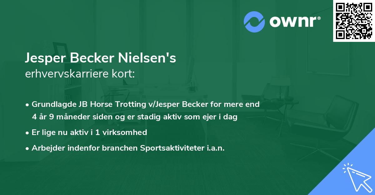 Jesper Becker Nielsen's erhvervskarriere kort