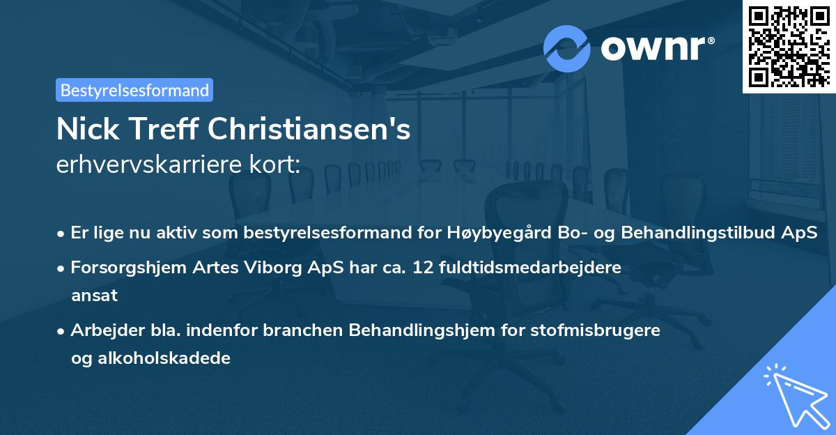 Nick Treff Christiansen's erhvervskarriere kort