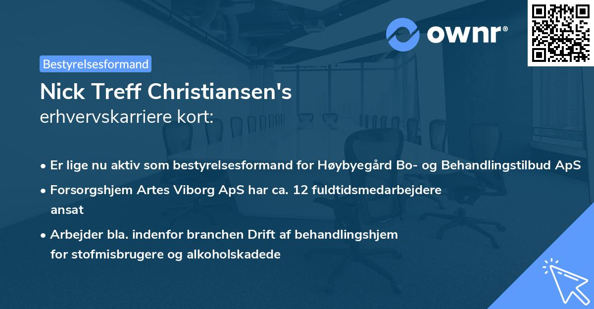 Nick Treff Christiansen's erhvervskarriere kort