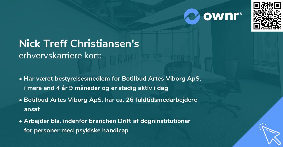 Nick Treff Christiansen's erhvervskarriere kort