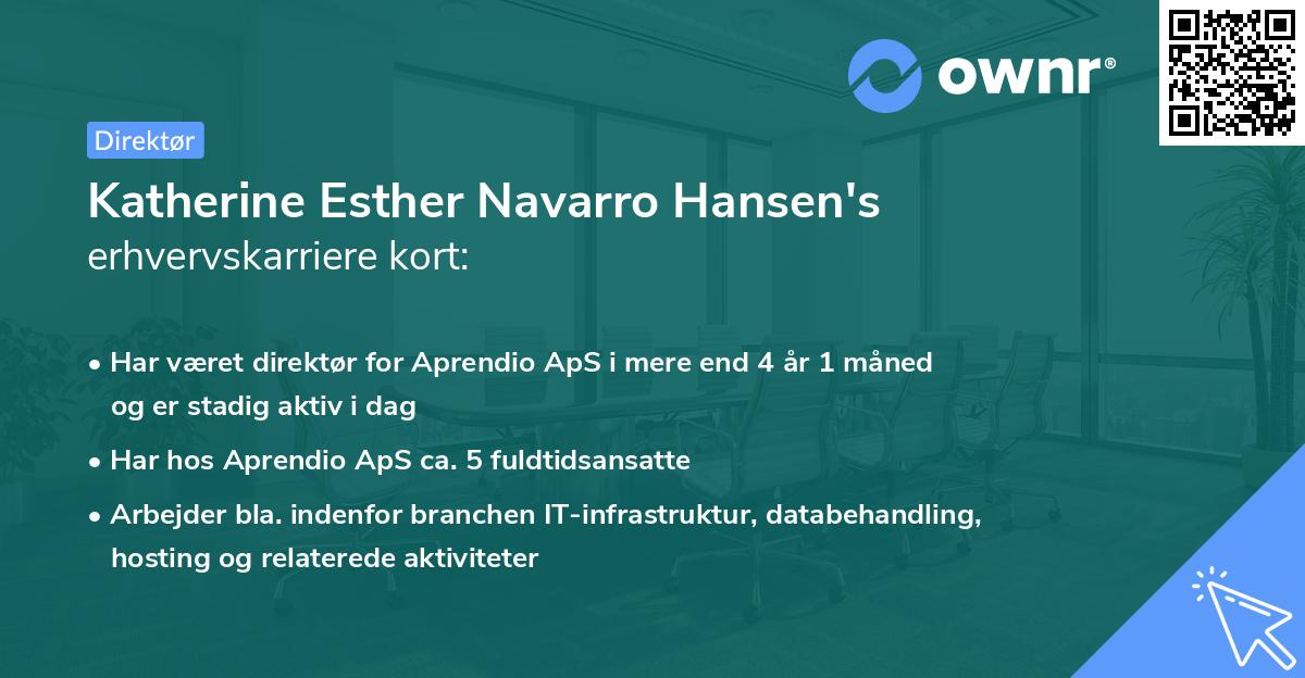 Katherine Esther Navarro Hansen's erhvervskarriere kort