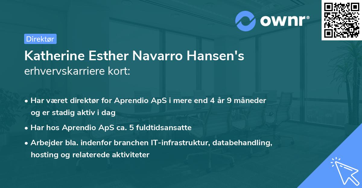 Katherine Esther Navarro Hansen's erhvervskarriere kort