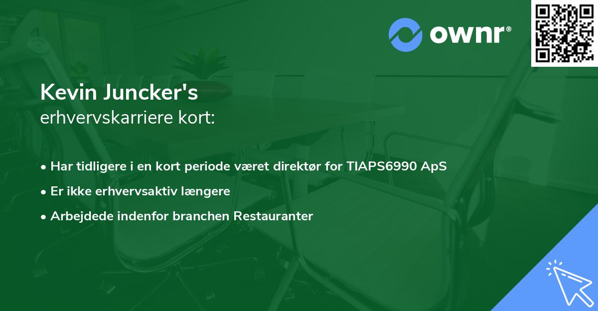 Kevin Juncker's erhvervskarriere kort