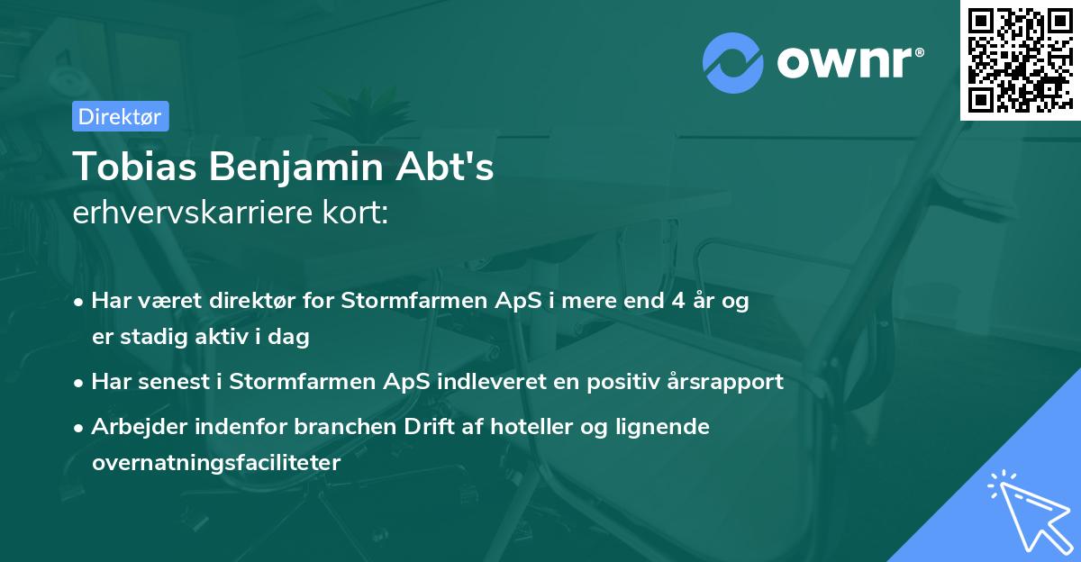 Tobias Benjamin Abt's erhvervskarriere kort