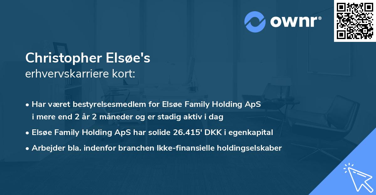 Christopher Elsøe's erhvervskarriere kort