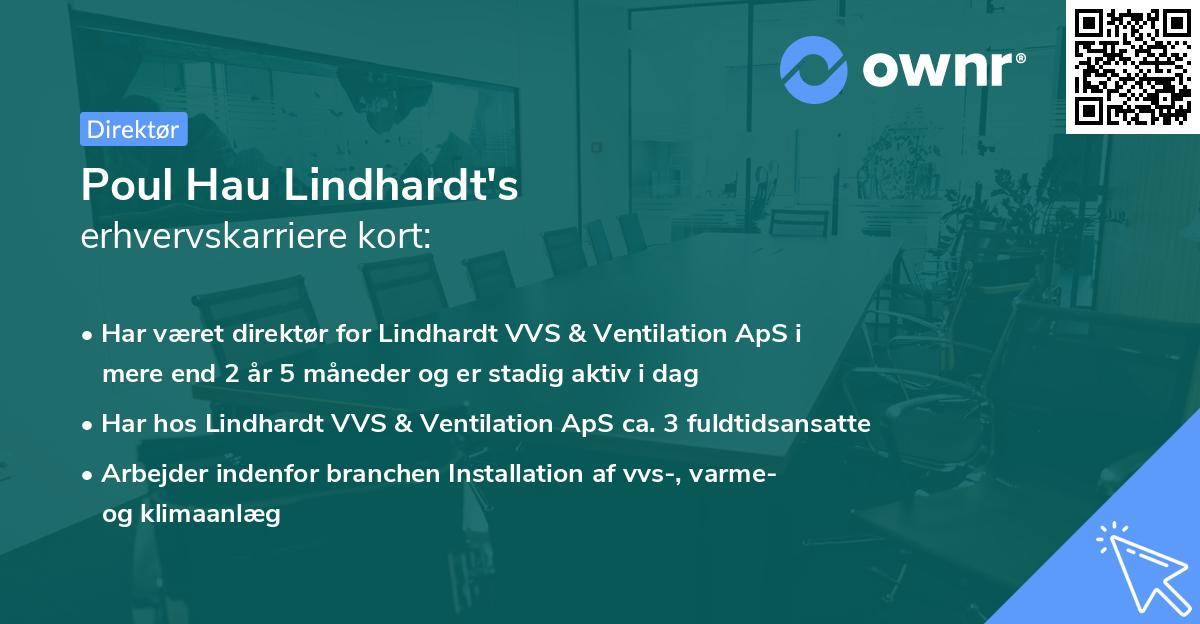 Poul Hau Lindhardt's erhvervskarriere kort