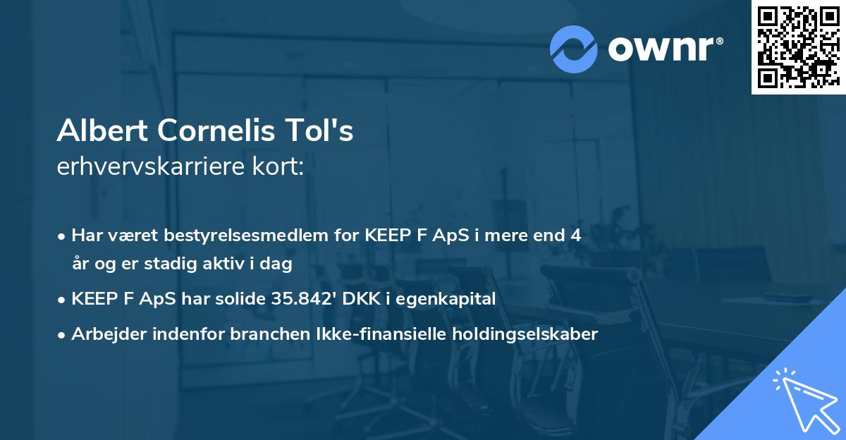 Albert Cornelis Tol's erhvervskarriere kort