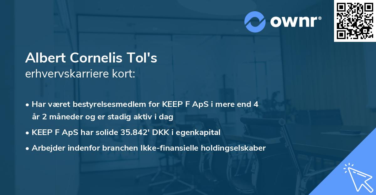 Albert Cornelis Tol's erhvervskarriere kort