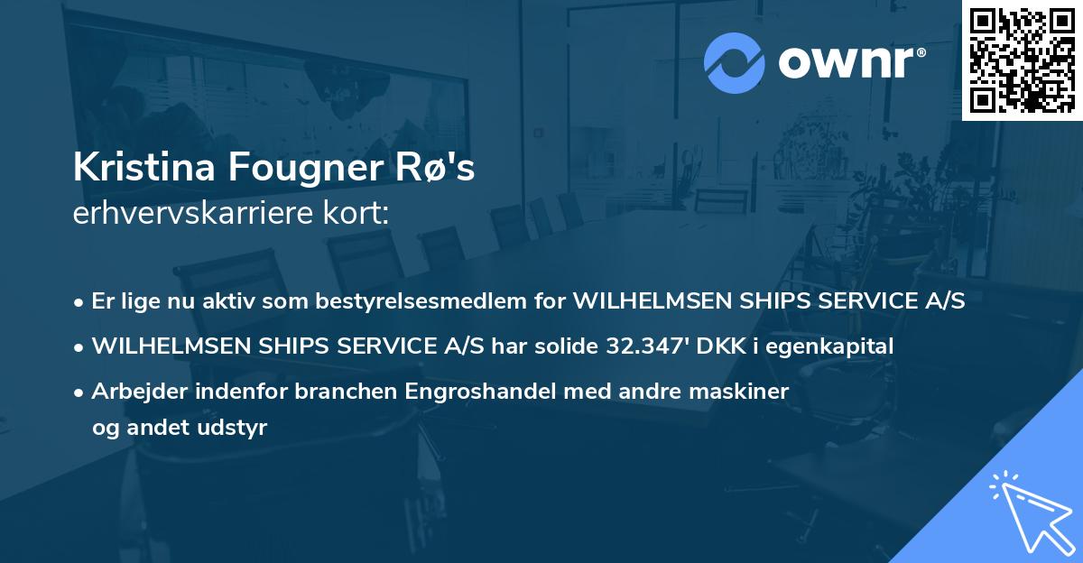 Kristina Fougner Rø's erhvervskarriere kort