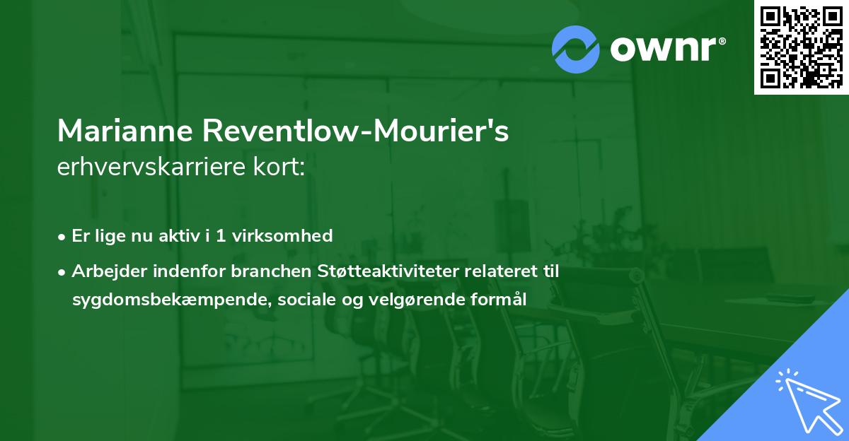 Marianne Reventlow-Mourier's erhvervskarriere kort