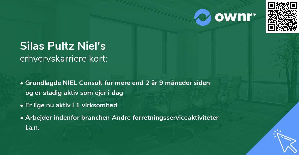 Silas Pultz Niel's erhvervskarriere kort