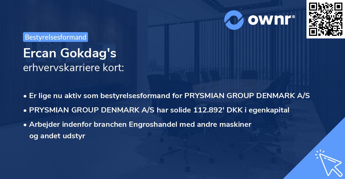 Ercan Gokdag's erhvervskarriere kort