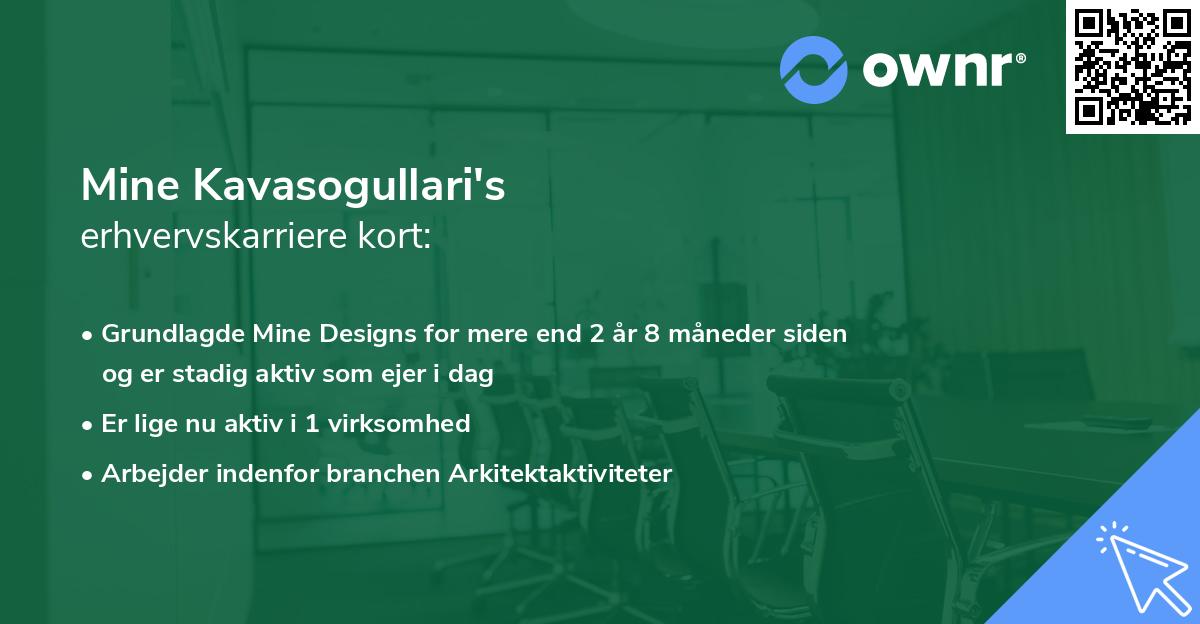 Mine Kavasogullari's erhvervskarriere kort