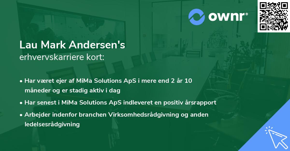 Lau Mark Andersen's erhvervskarriere kort