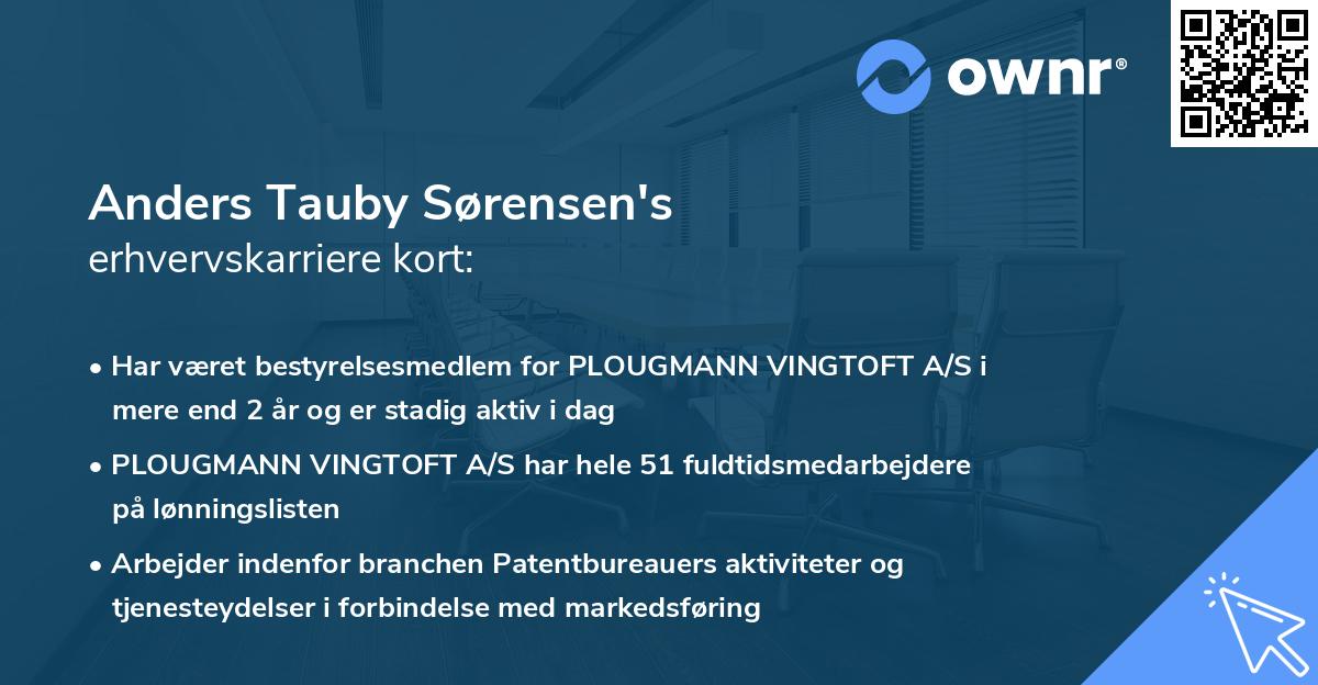 Anders Tauby Sørensen's erhvervskarriere kort