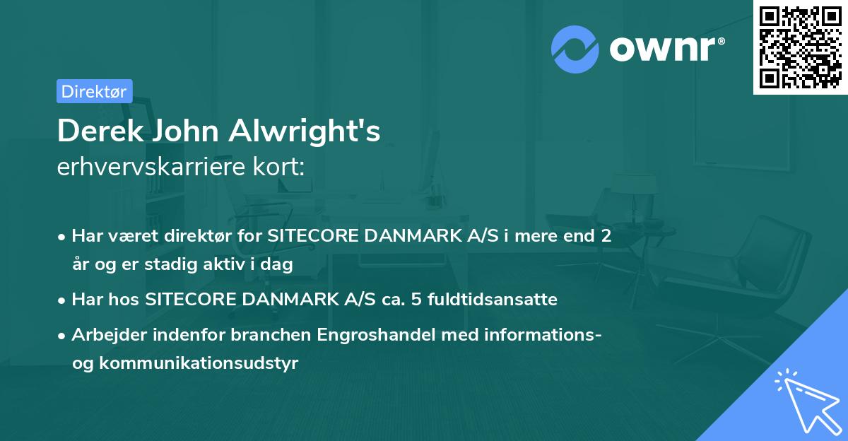 Derek John Alwright's erhvervskarriere kort