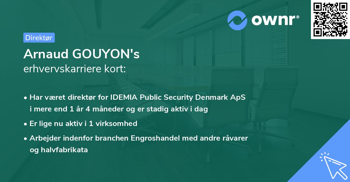 Arnaud GOUYON's erhvervskarriere kort