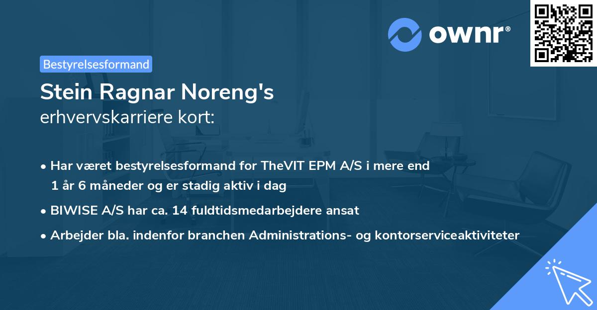 Stein Ragnar Noreng's erhvervskarriere kort