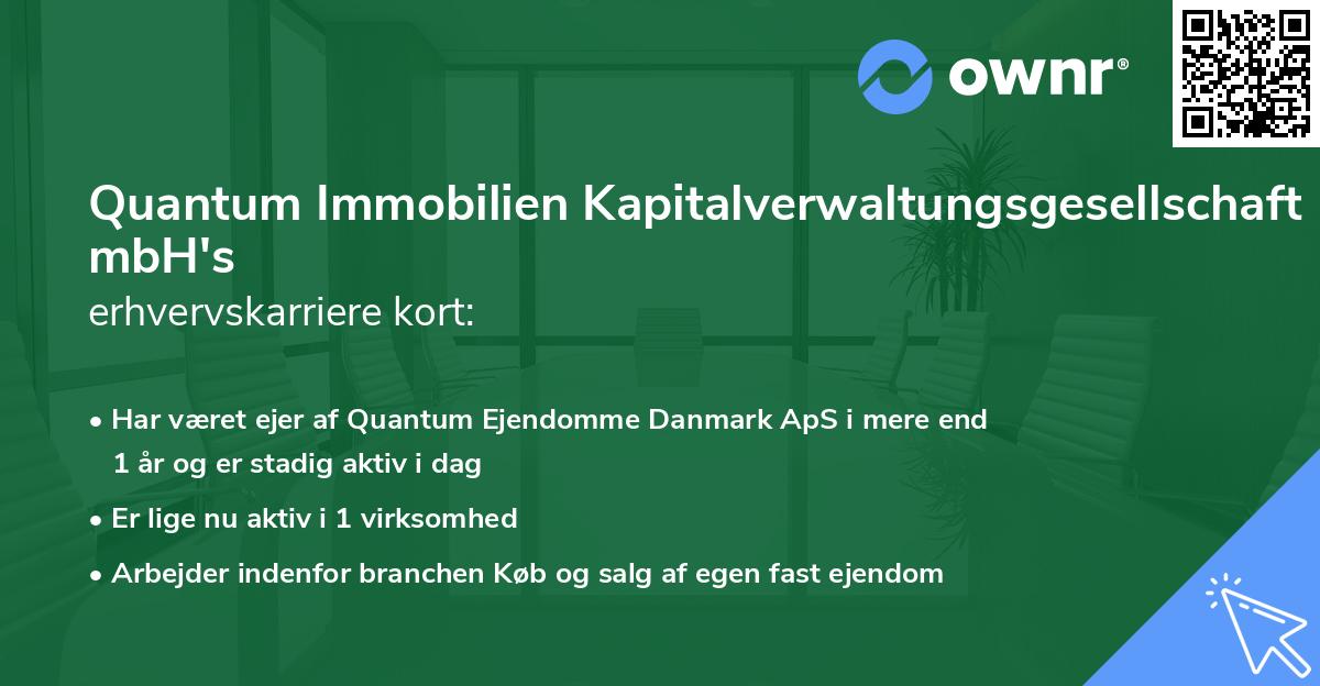 Quantum Immobilien Kapitalverwaltungsgesellschaft mbH's erhvervskarriere kort
