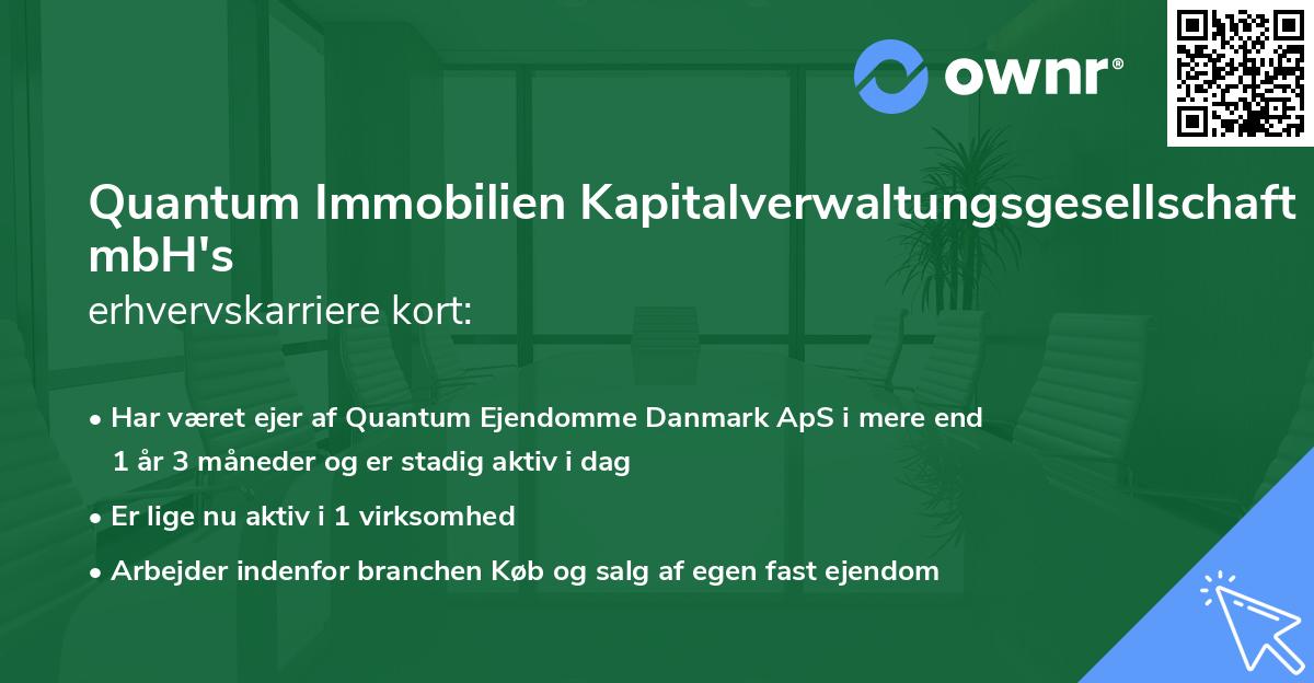 Quantum Immobilien Kapitalverwaltungsgesellschaft mbH's erhvervskarriere kort