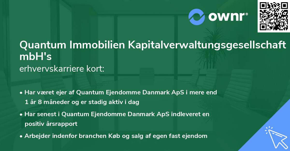 Quantum Immobilien Kapitalverwaltungsgesellschaft mbH's erhvervskarriere kort