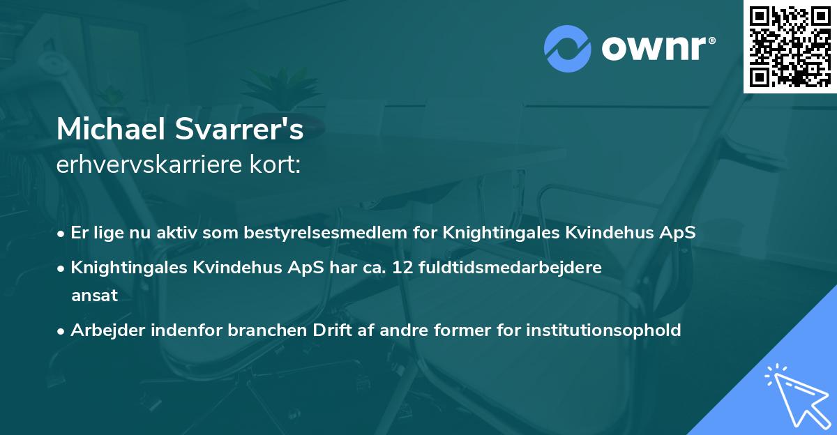 Michael Svarrer's erhvervskarriere kort