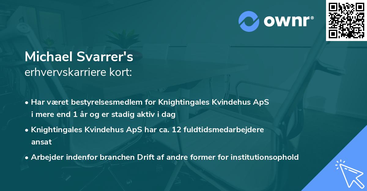 Michael Svarrer's erhvervskarriere kort