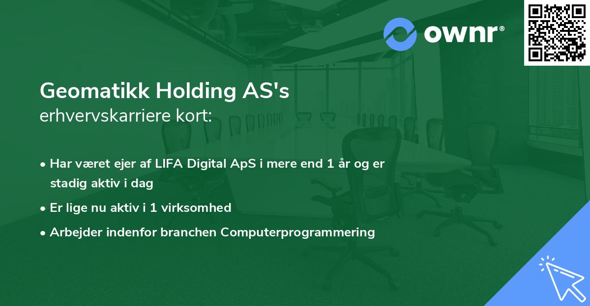 Geomatikk Holding AS's erhvervskarriere kort