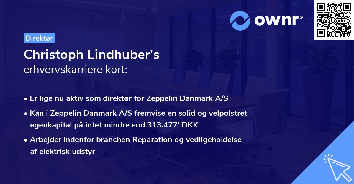 Christoph Lindhuber's erhvervskarriere kort