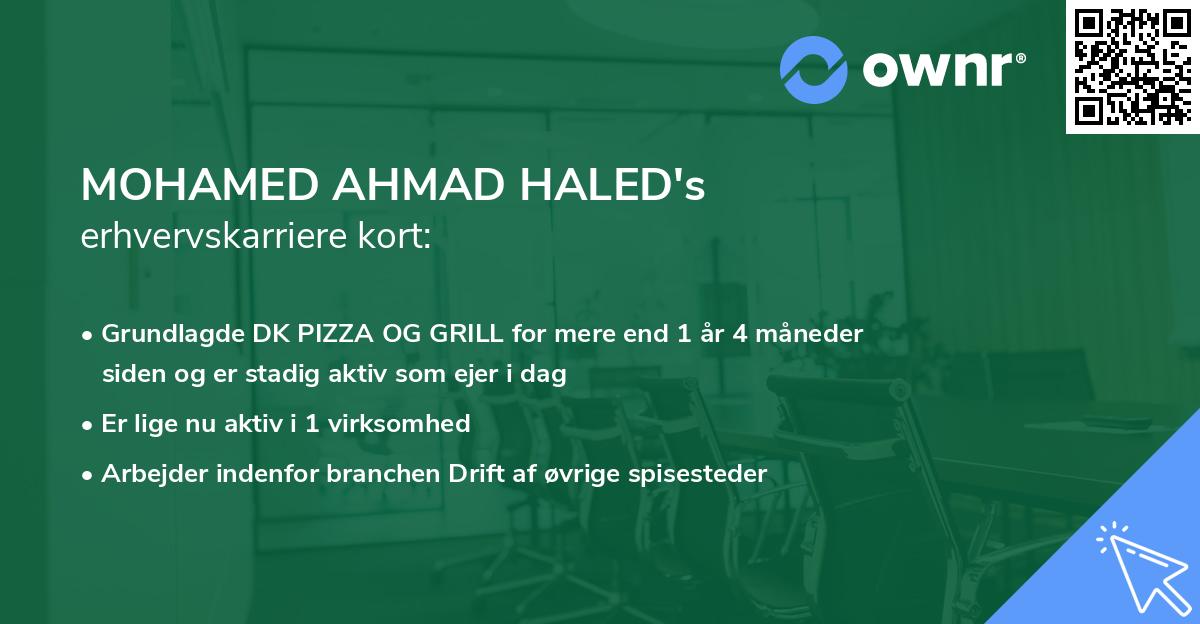 MOHAMED AHMAD HALED's erhvervskarriere kort